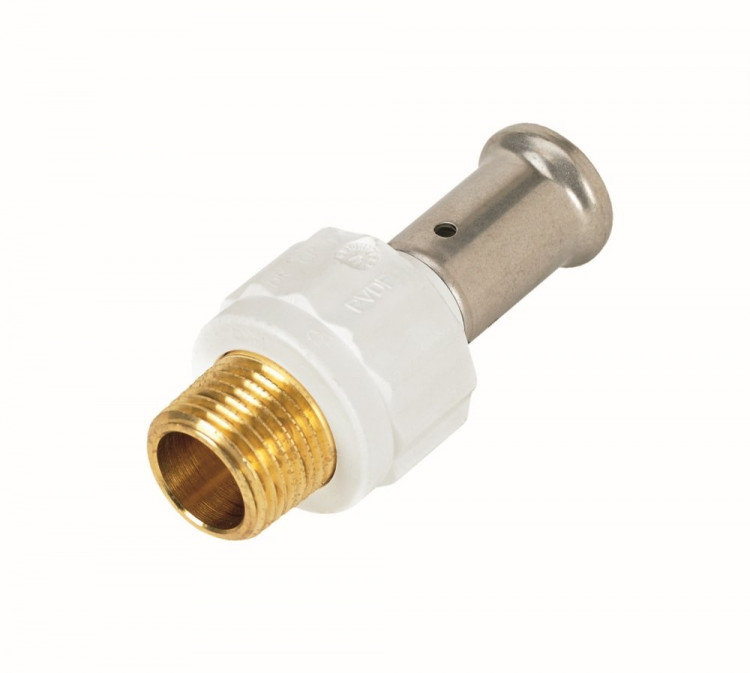Муфта НР, ПВДФ пресс, 26х3/4" (белая) (10/50) Henco